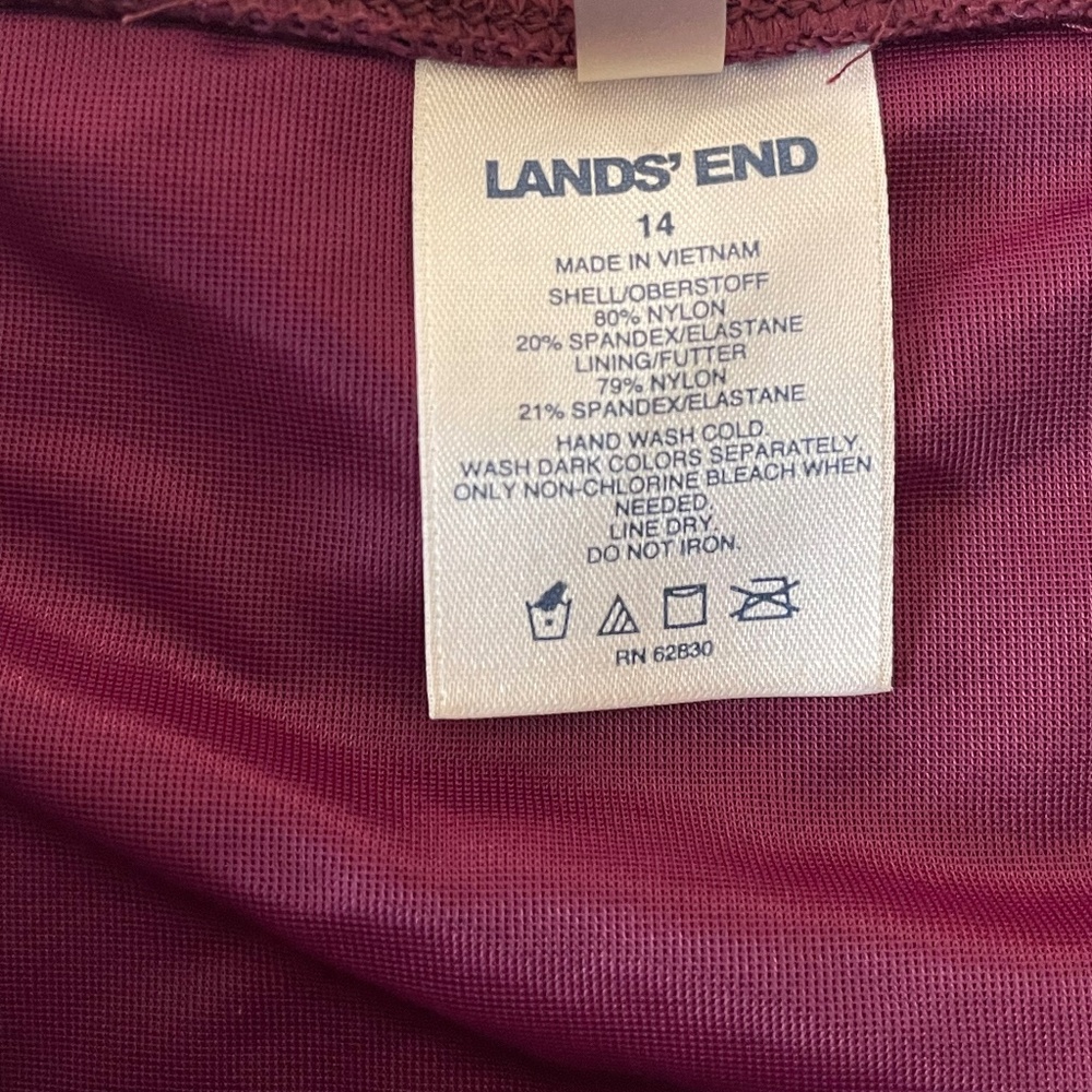 Lands End High Waist Full Coverage Swimsuit Bottoms - Size 14 - Picture 4 of 4
